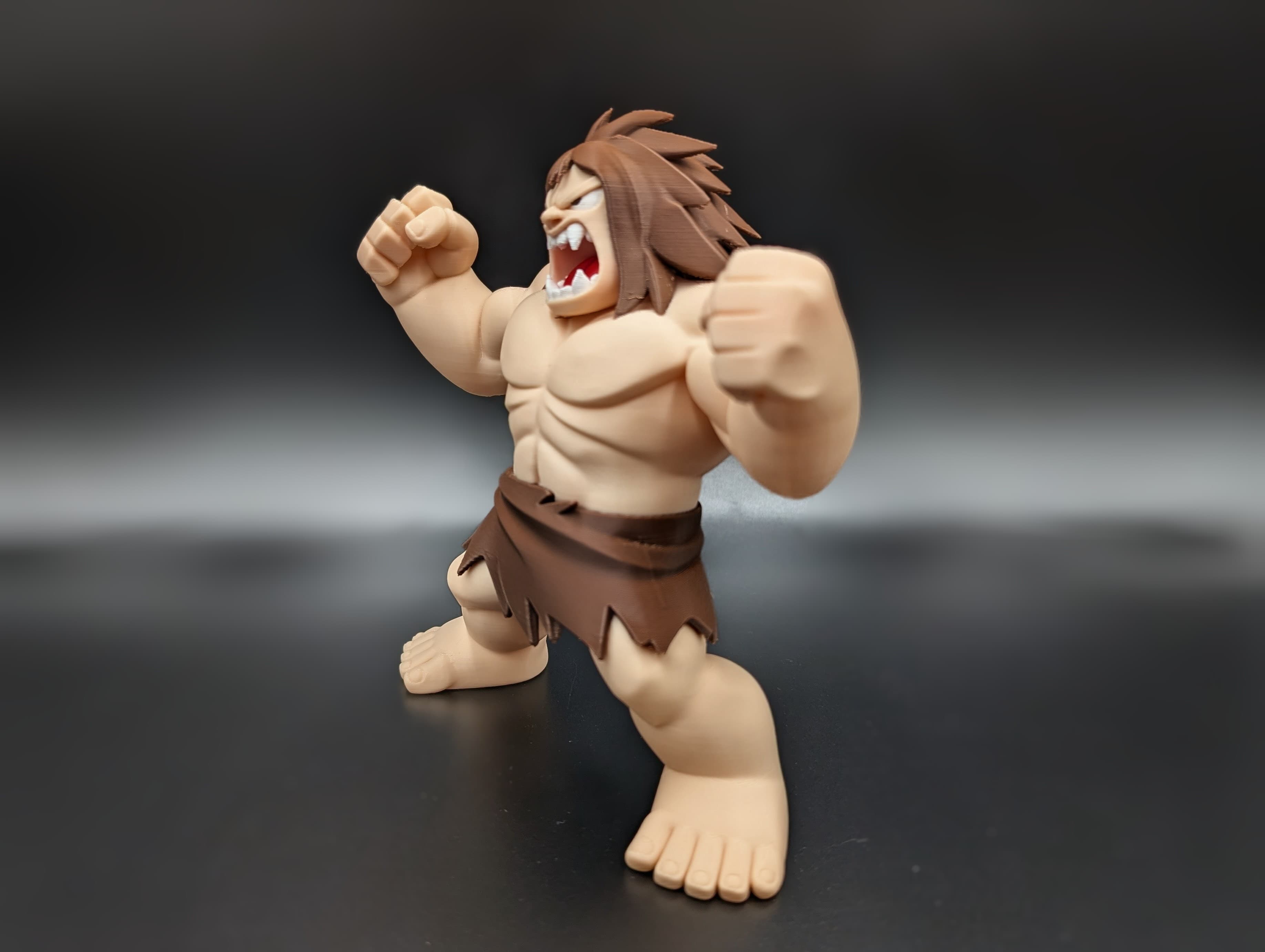 Krag the Caveman Figurine - Swiss-made 3D printed design object by NinoLabs