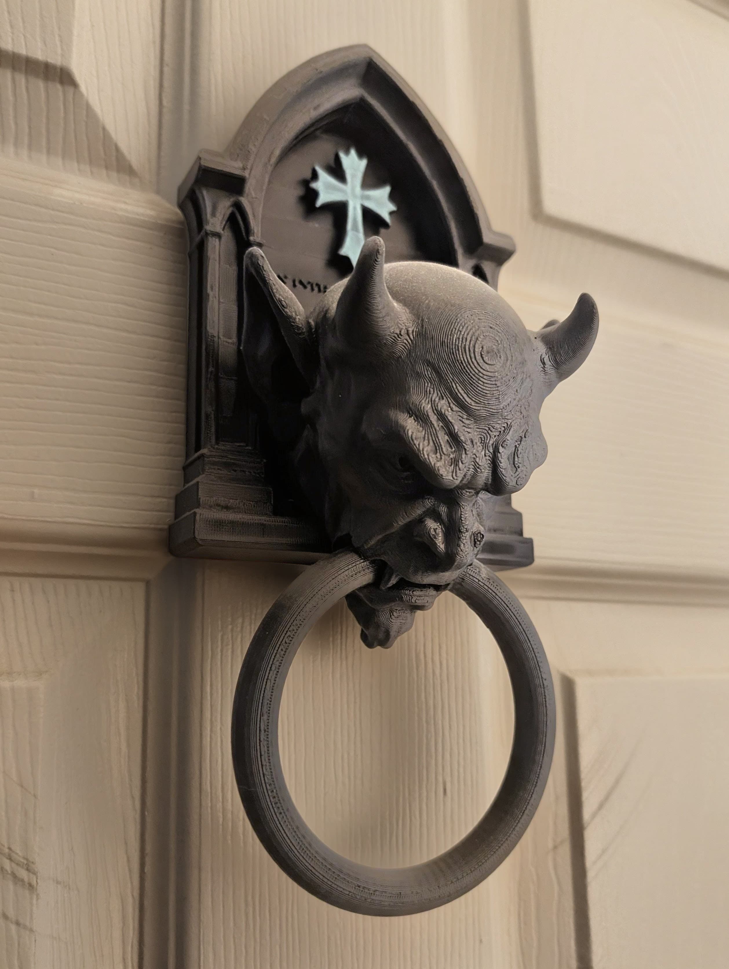 Gargoyle Door Knocker - Swiss-made 3D printed design object by NinoLabs