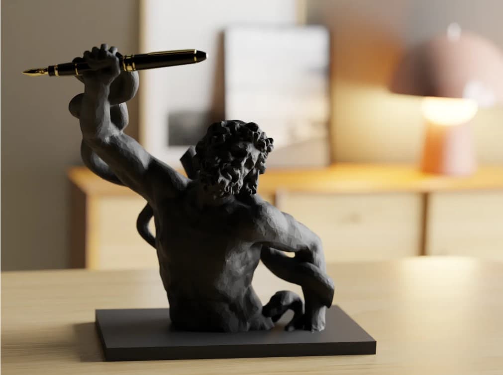 Laocoön Pen Holder - Swiss-made 3D printed design object by NinoLabs